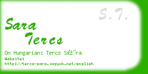 sara tercs business card